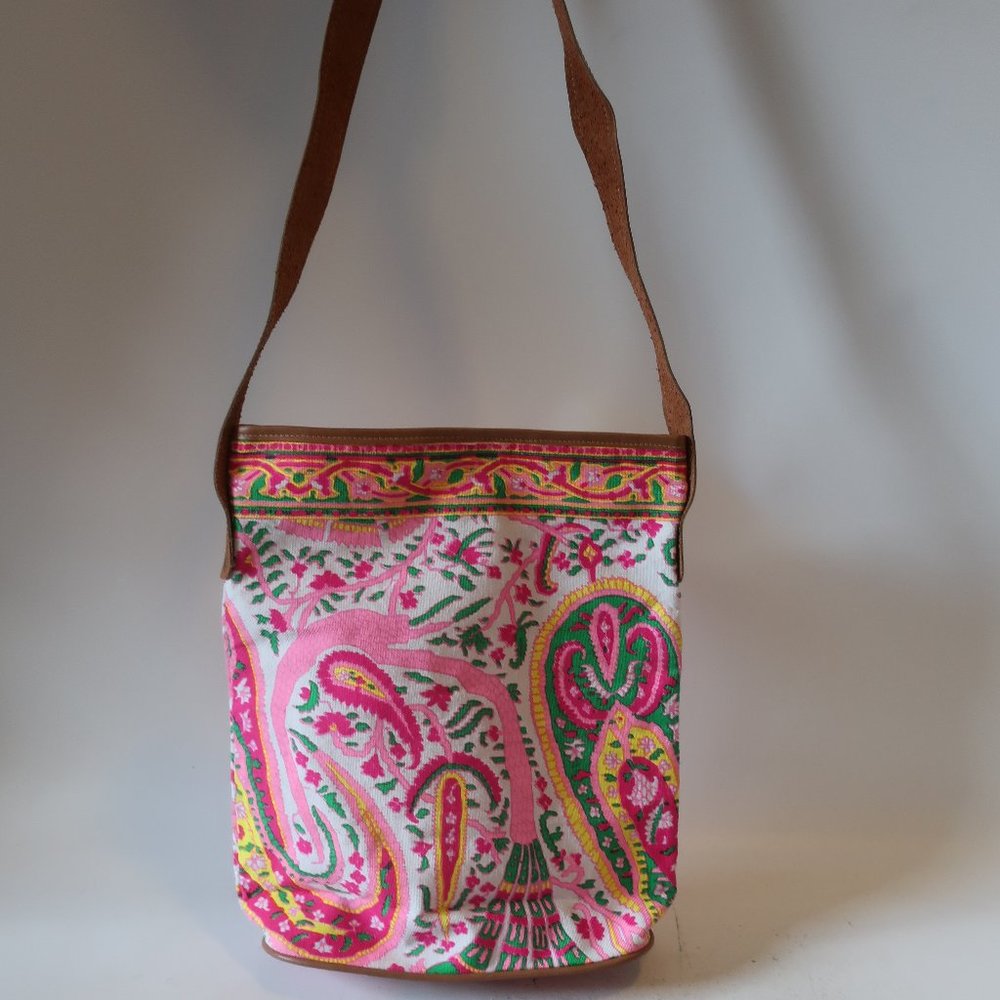 Roberta Roller Rabbit Pink Pasiley Crossbody Bag * - image 1